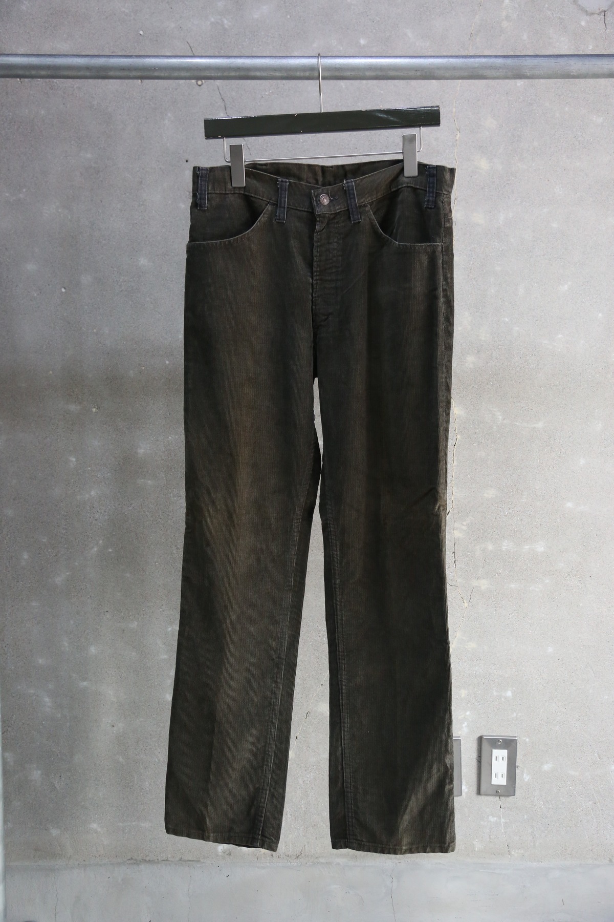 Vintage 1980'S Levi's 519-1555 corduroy pants, men's size W32 unclear gray type Vintage Second Hand