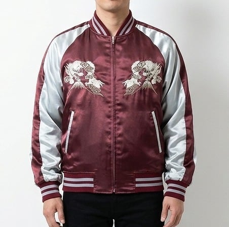 花富士龍スカジャン L LL Embroidered jumper(SUKAJYAN) | あさひや木更津
