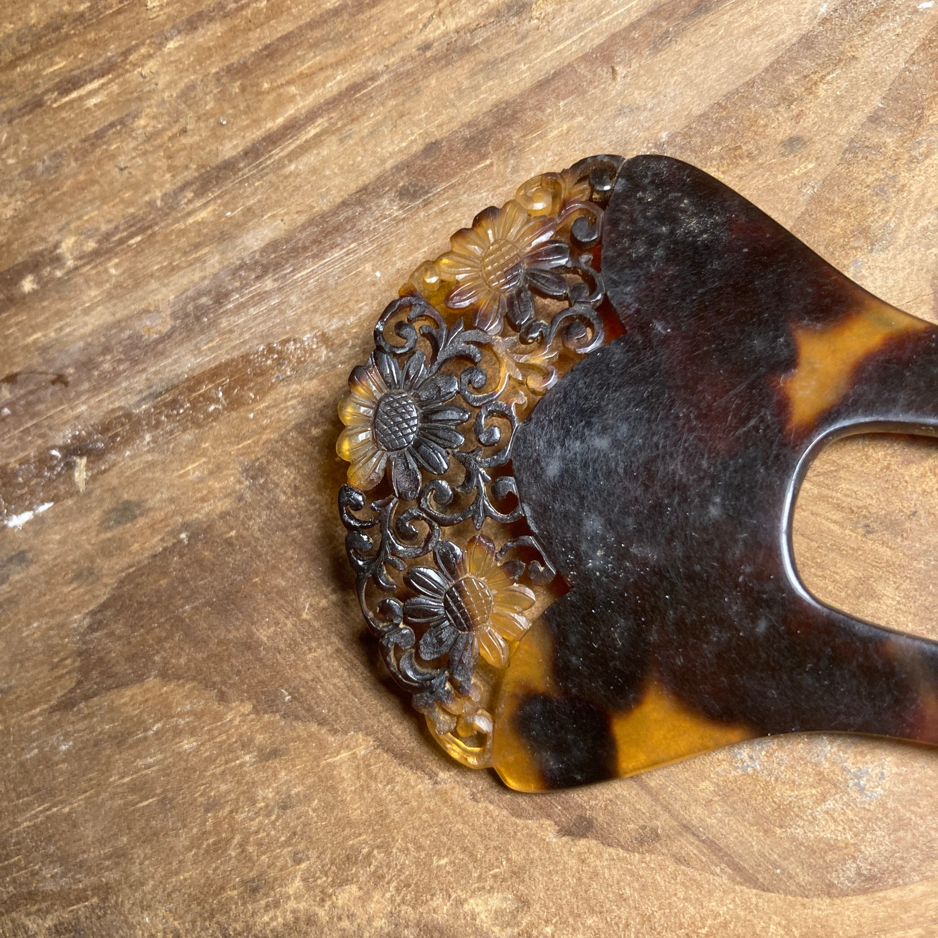 送料無料]鼈甲 透かし彫りかんざし 大正〜昭和初期ごろ | 仙台浪漫