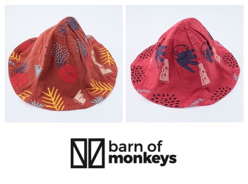 【 即納 】 BARN OF MONKEYS 帽子 ハット リバーシブル チューリップハット 子供 キッズ ジュニア ベビー 赤ちゃん 女の子 男の子 ユニセックス 人気 おすすめ アウトドア フェス 日焼け止め かわいい おしゃれ ベビーシャワー 贈り物 誕生日 プレゼント 0歳 1歳 2歳 3歳 4歳 5歳 6歳 7歳 8歳 9歳 10歳 お揃い おそろい リンク コーデ 海外子供服 インポート 海外ブランド