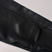 VAN JAC アーチロゴ レタードワッペン 袖革スタジャン LL/キャメル ブラック