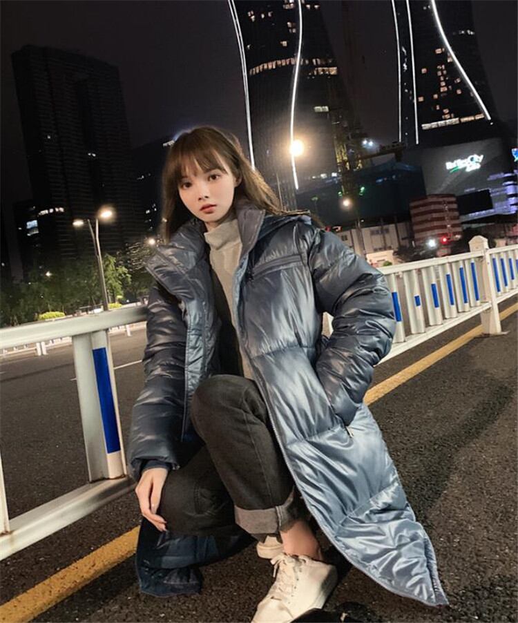 中・長セクション ダウンコート フード付き 厚い ゆったりする