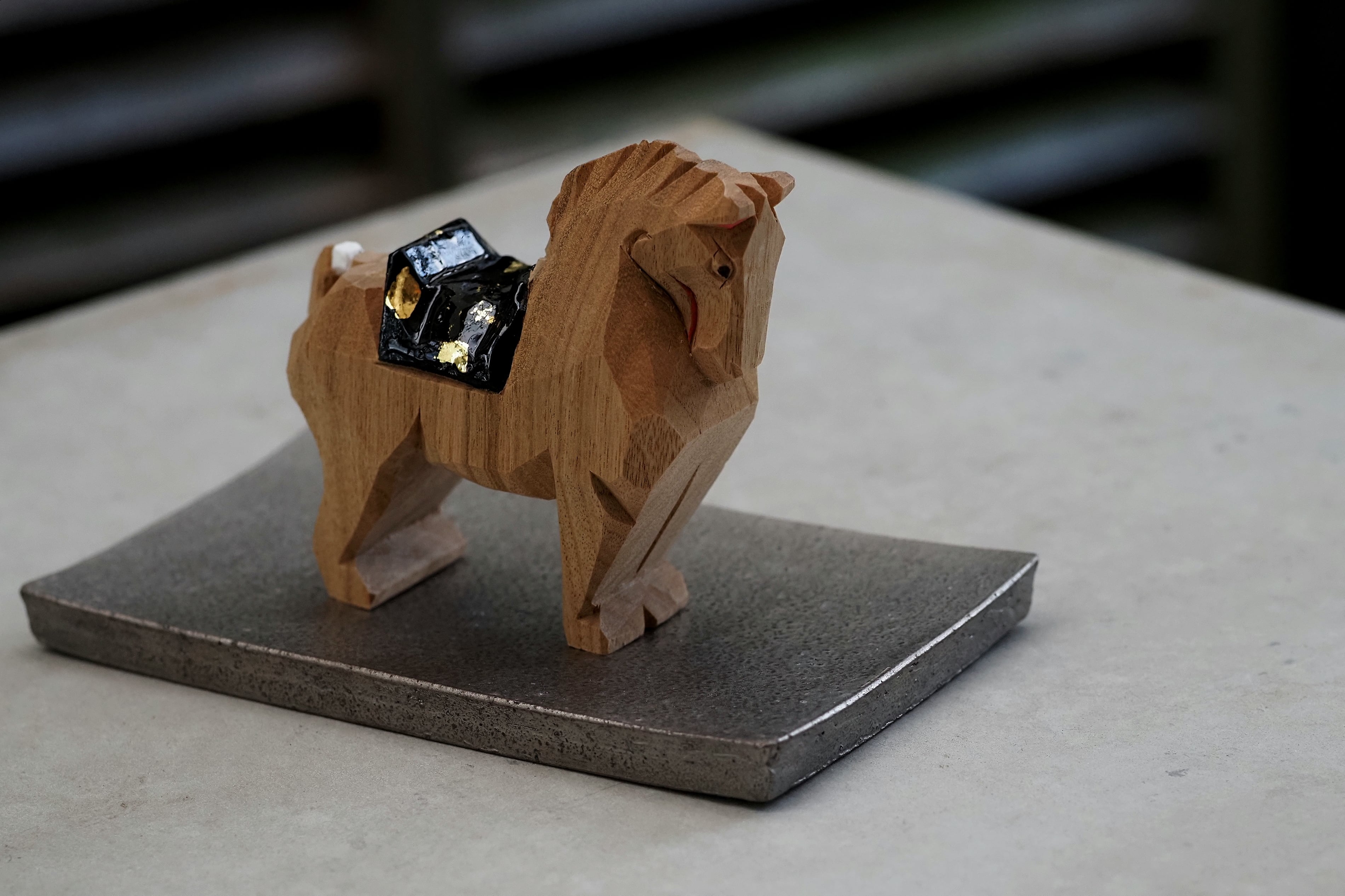 奈良一刀彫 浦弘園 干支「馬 」 中 | 陶屋なづな