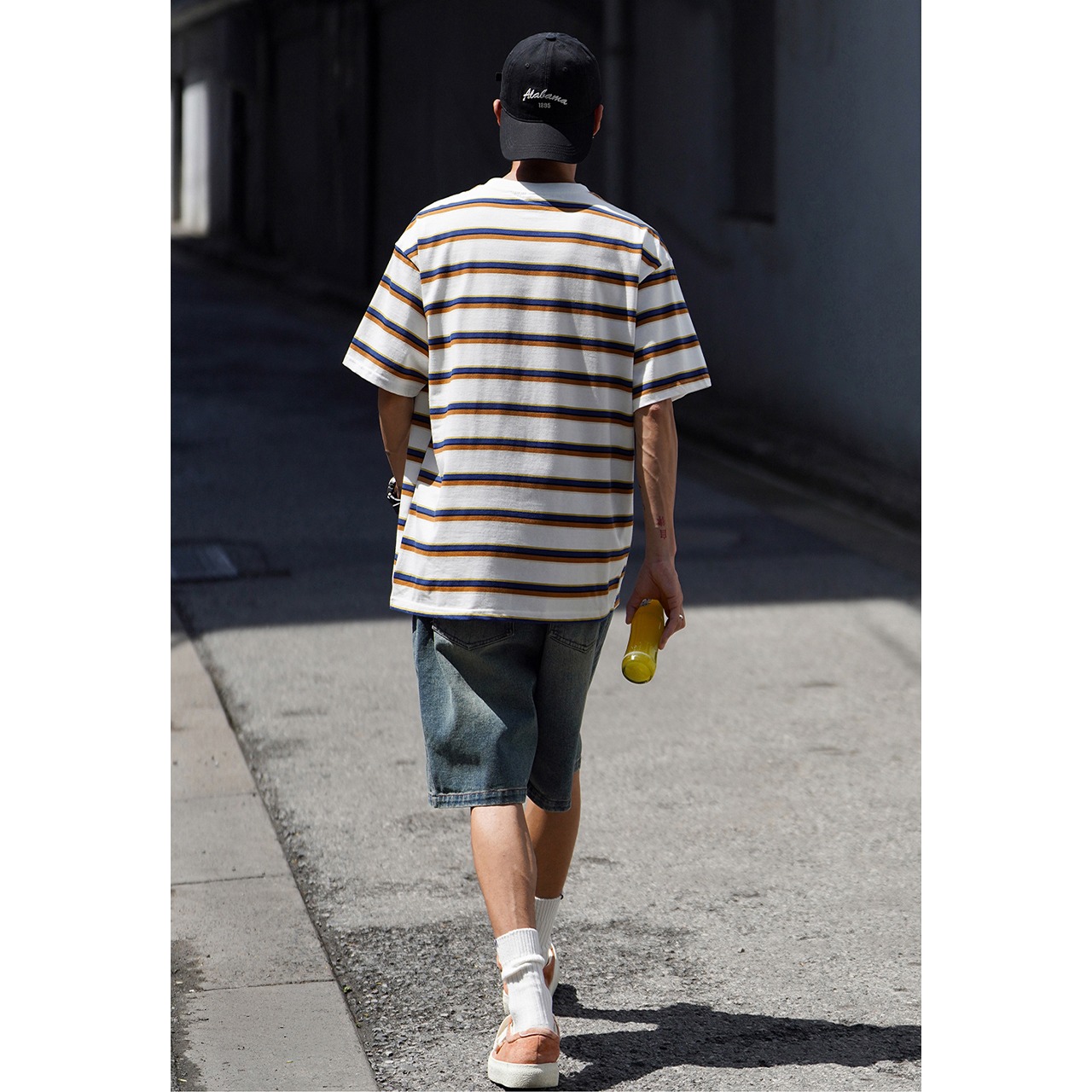 Border crew neck t-shirt 0650 - 10