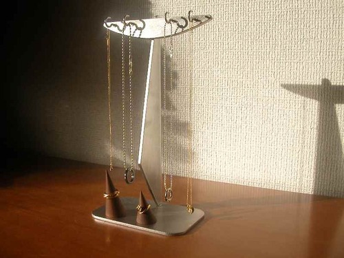 アクセサリースタンド ネックレススタンド 4本掛けネックレススタンド指輪スタンド(リングスタンド未固定 IMG195