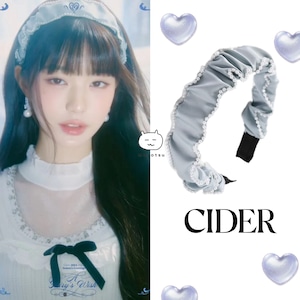 送料無料★IVE ウォニョン 着用!!【CIDER】フリルトリムフェイクパールカチューシャ