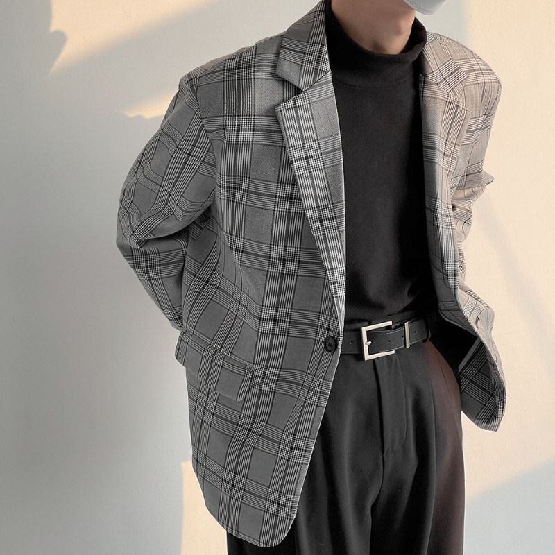 チェック柄カジュアルジャケット C10145