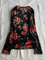 "TORNADO MART" Rose Velour Tops