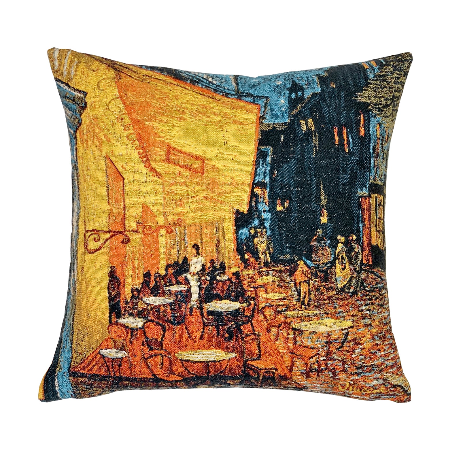 夜のカフェテラス　クッションカバー　Vincent van Gogh クッション・45cm】夜のカフェテラス／ゴッホ | Place Opera Mignon