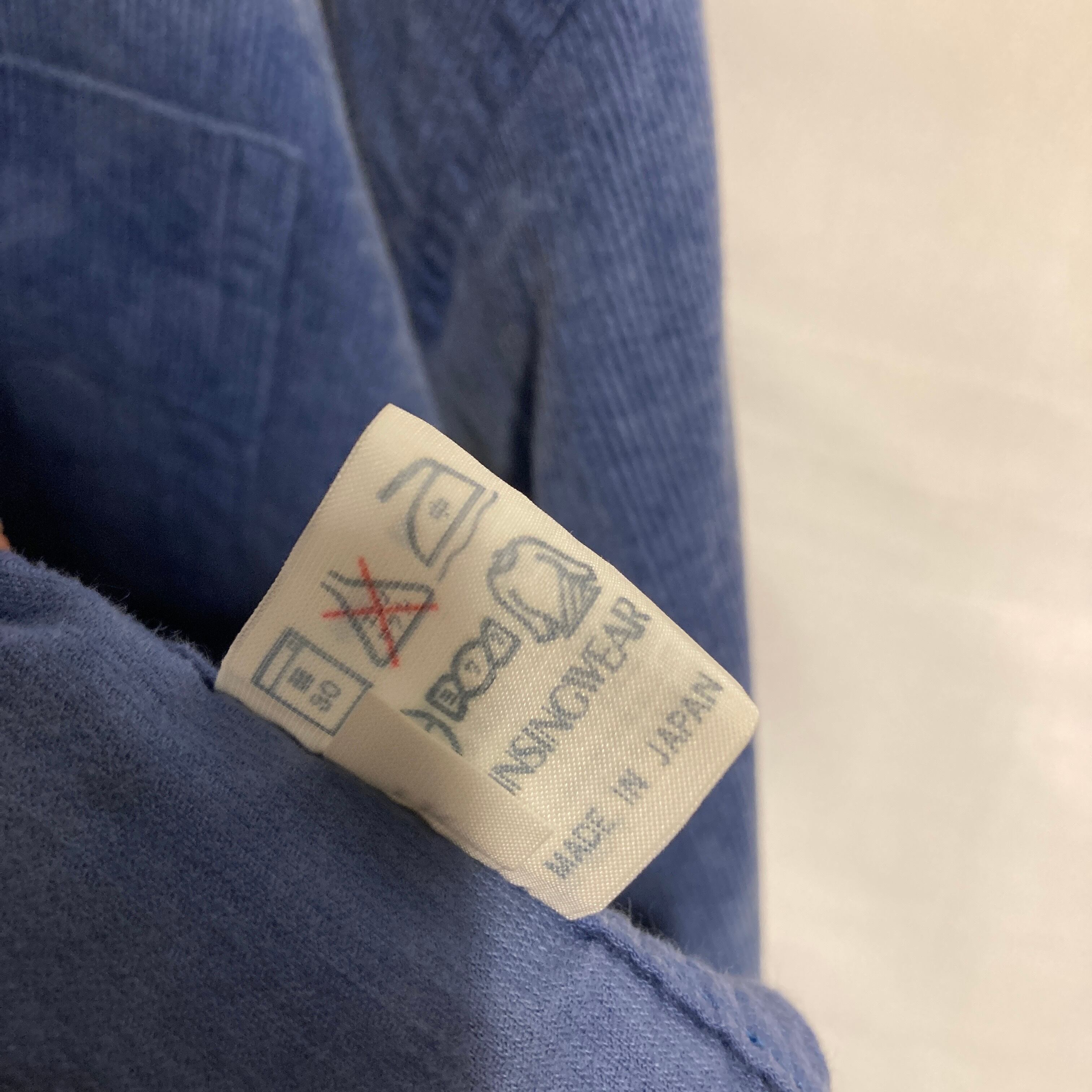 コーデュロイシャツ オーバーサイズ ブルー XL | 古着屋「畝ル(uneru)」