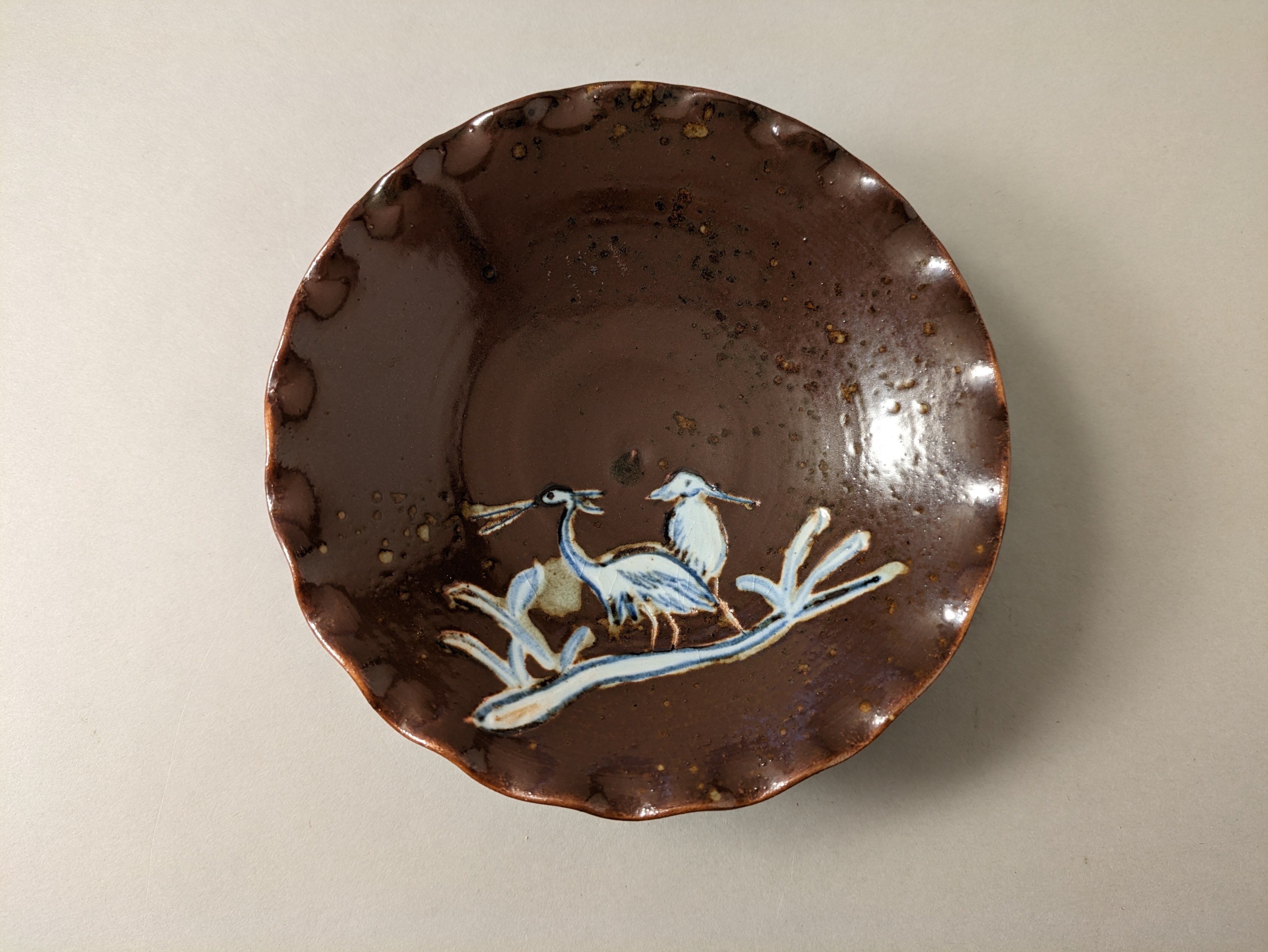 鷺草　飾り大皿　36cm 鷺草 飾り大皿 36cm