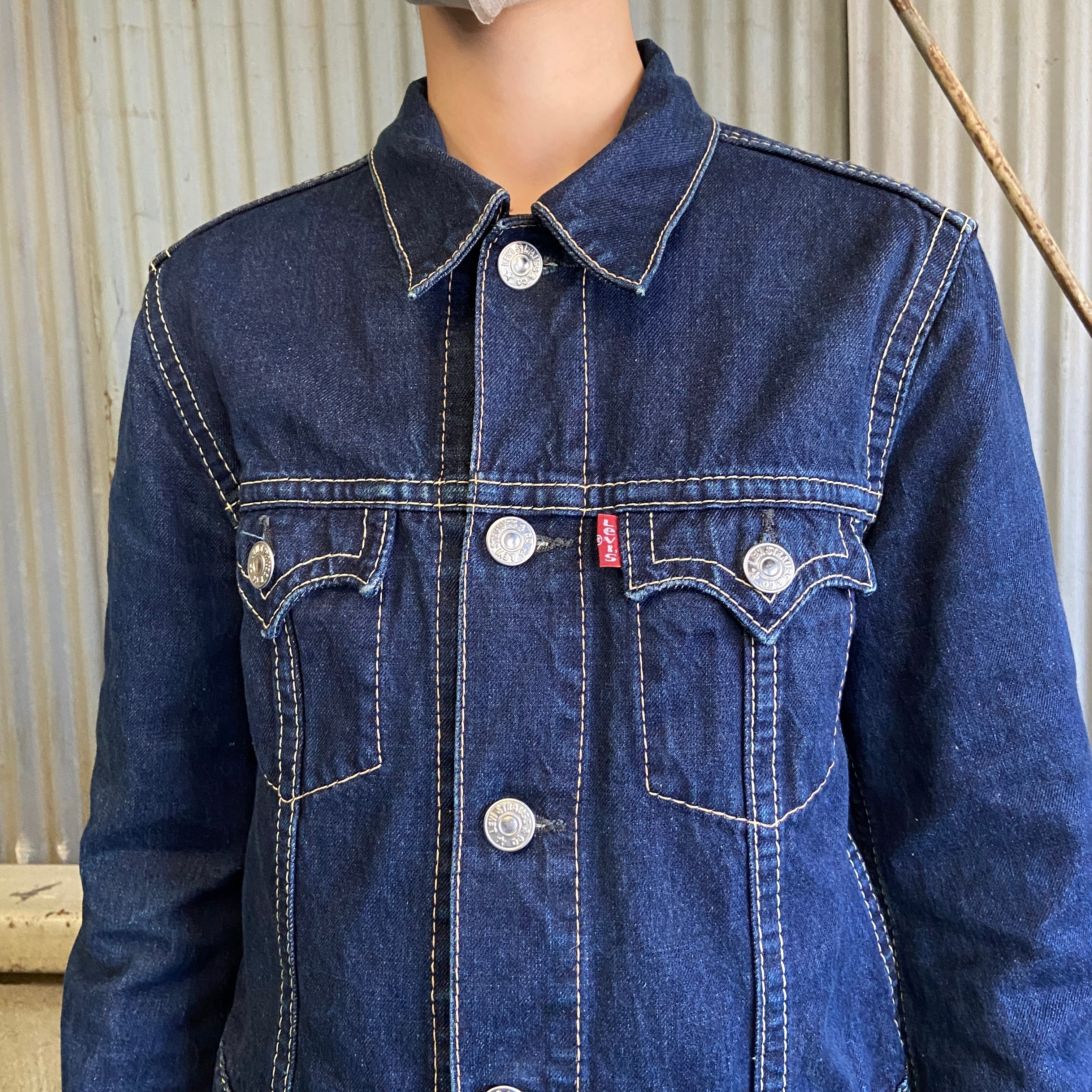 00年代 Levi's ユーロリーバイス デニムジャケット レディースS 古着