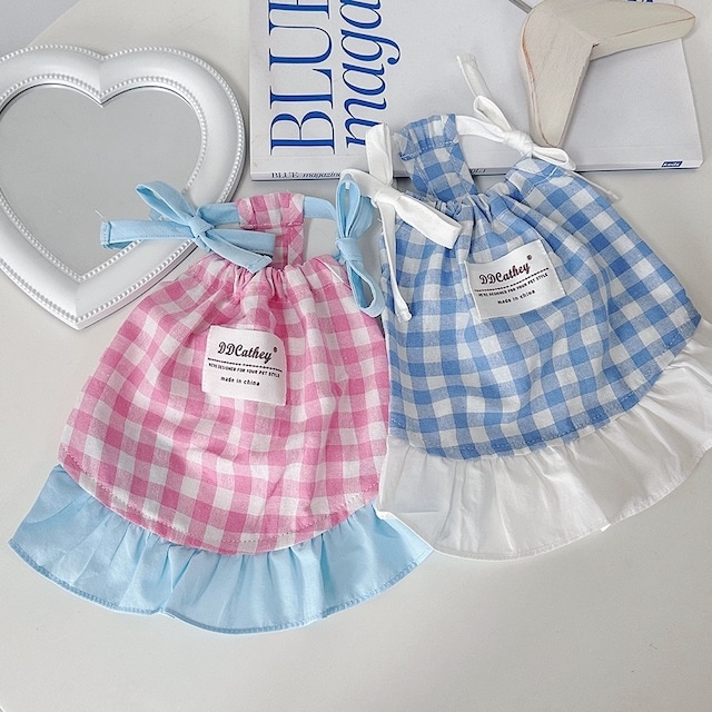 gingham gather one-piece