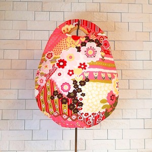 たまごバッグ　“ピンク・黄色のお花”