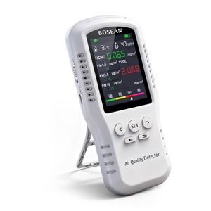 【在庫のみ】BOSEAN 臭気測定器 空気測定器 測定器 pm2.5 TVOC HCHO 温度 湿度 臭気計測器 データで視覚化 ホルムアルデヒド ブレスチェッカー 匂いチェッカー 臭いセンサー 匂いセンサー 測定 ニオイチェッカー 匂い測定器 LCD大画面ディスプレイ 多機能 室内空気質モニター 空気質検査器 家庭 オフィス 倉庫 台所 車 日本語と英語 切り替え可能 USB充電