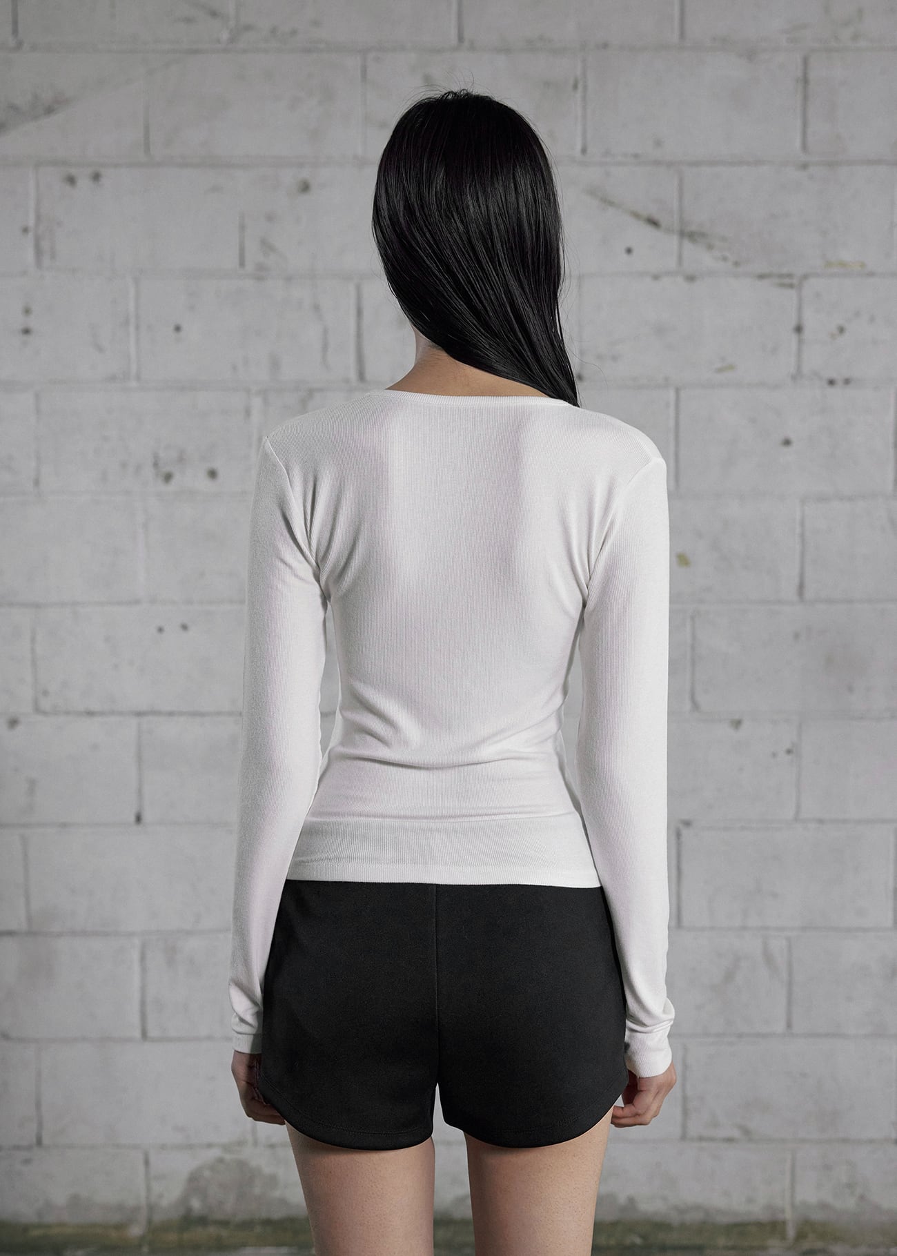 BOHEMIAN SEOUL] ROUND BUTTON SLEEVE, IVORY 正規品 韓国ブランド