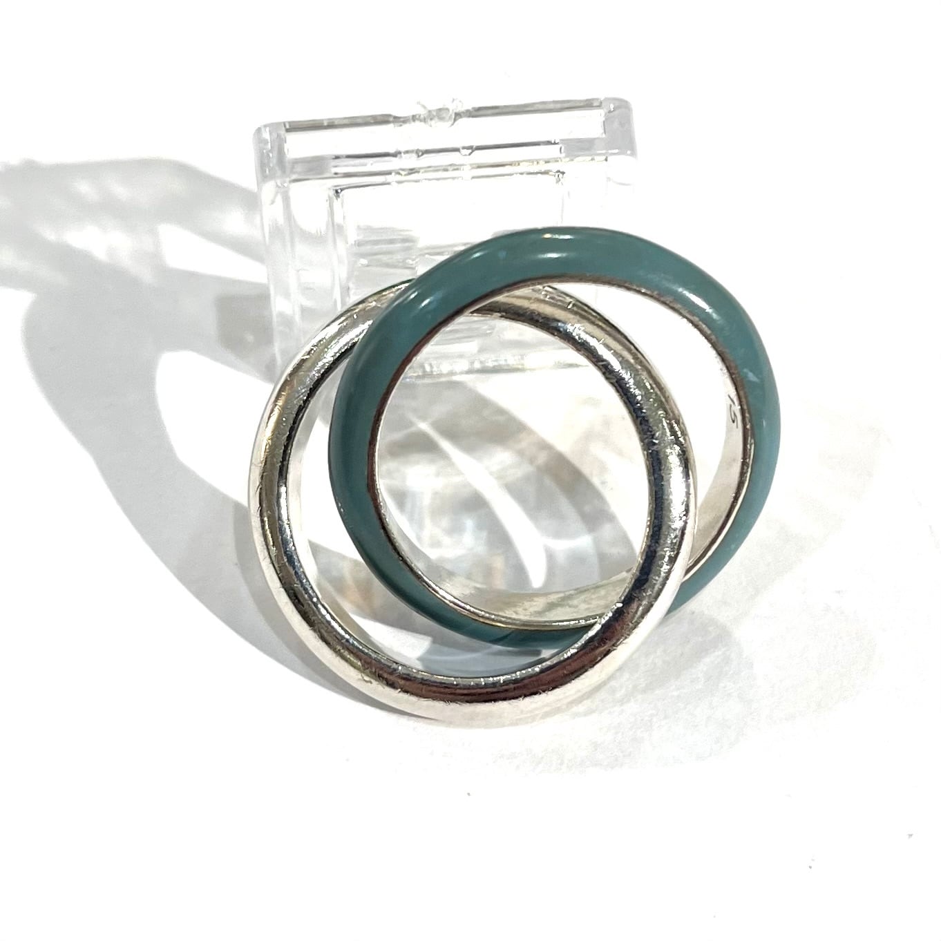 BOTTEGA VENETA】【15号】Interlocking Double Rings VINTAGE ボッテガ