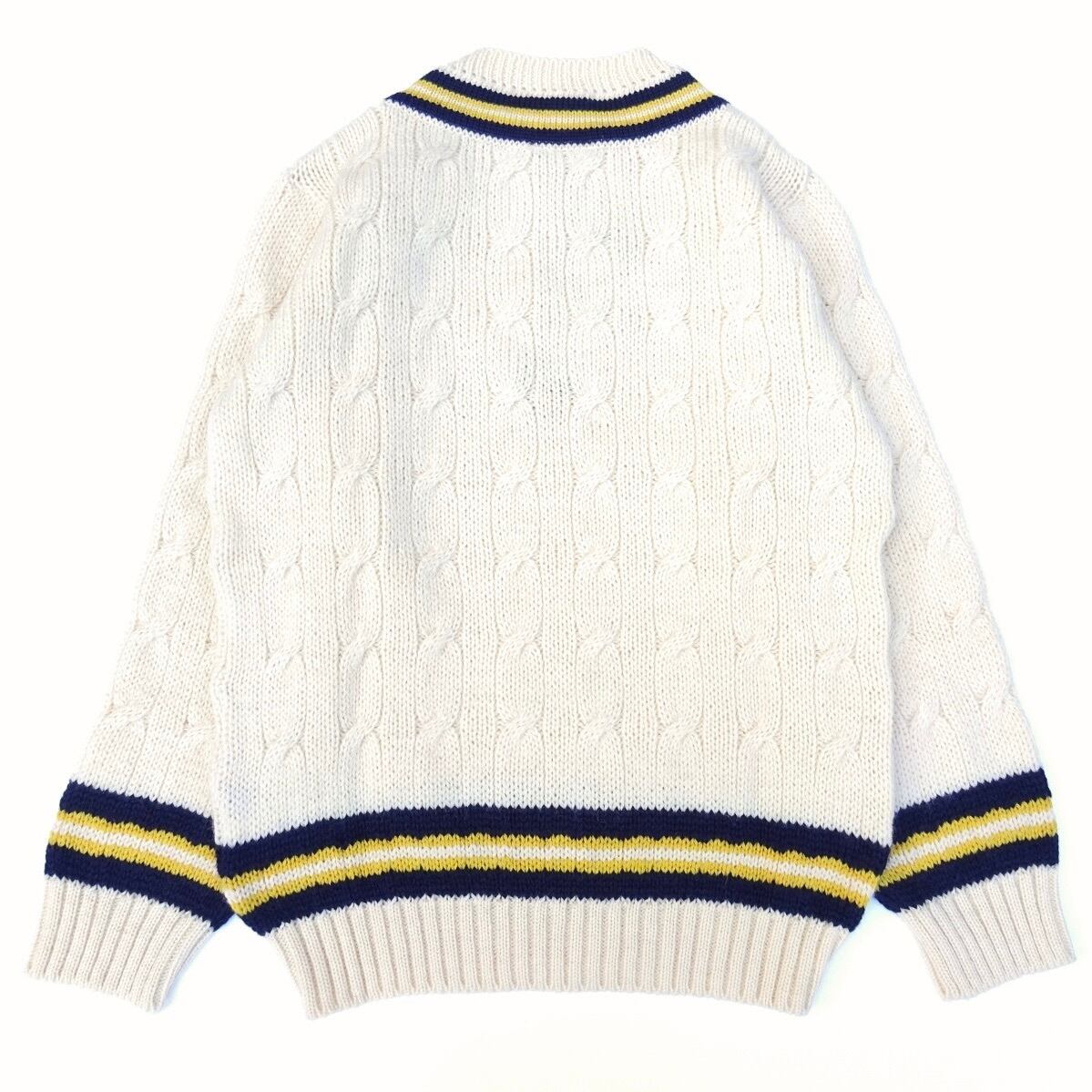 DULYN KNITWEAR (デュリンニットウェア) CRIKET P&frasl;O SWEATER アラン&frasl; ネイビー&frasl; ゴールド | セレクトショップ  REGULAR (レギュラー仙台) | 公式BASE通販 powered by BASE