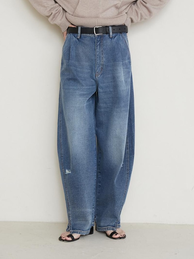 【YENN】カーブデニム/CURVED SEAM DENIM PT[Y234-31041QU]