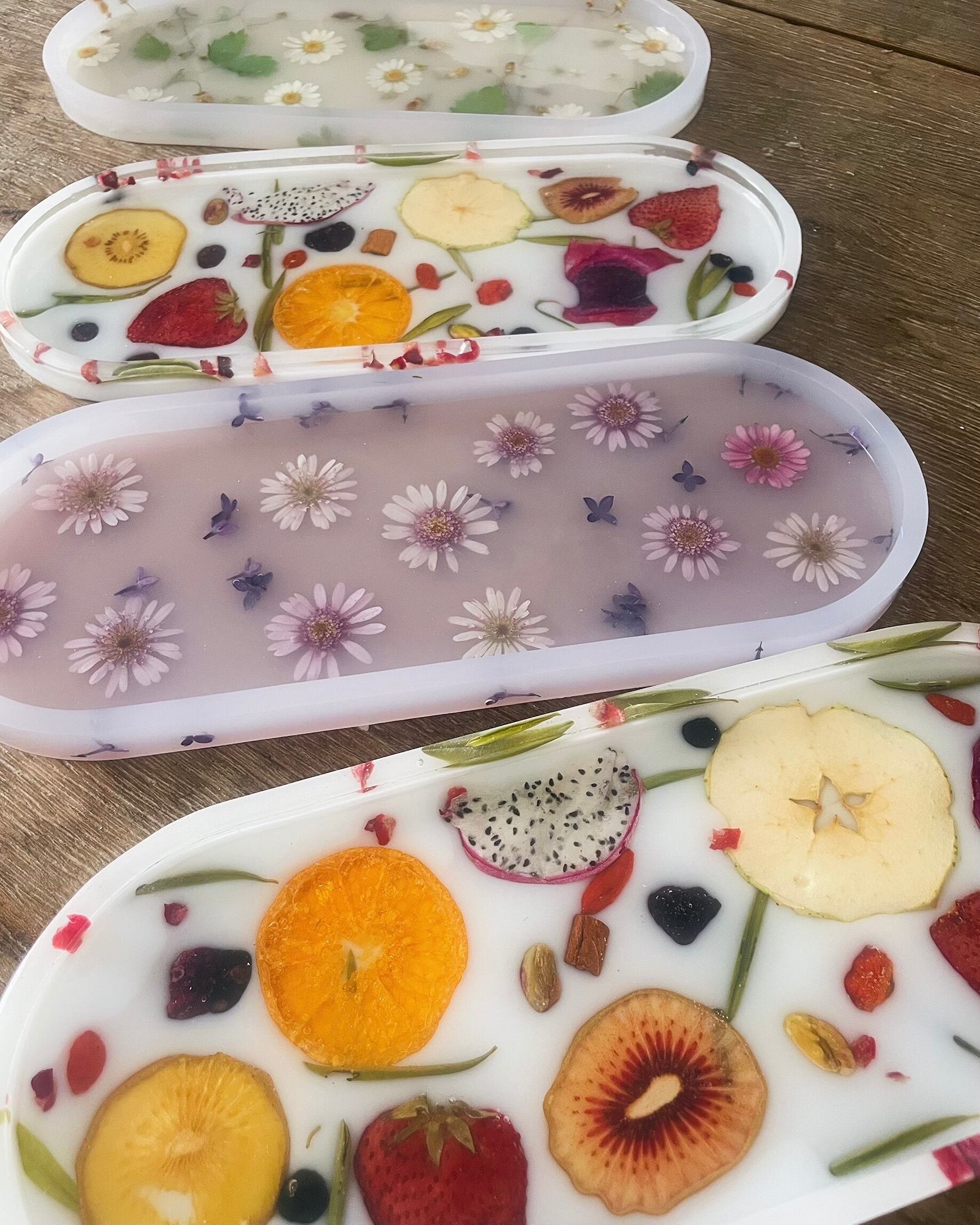 fruits resin tray ☆⡱ レジン フラワー フルーツ トレイ ボウル 皿