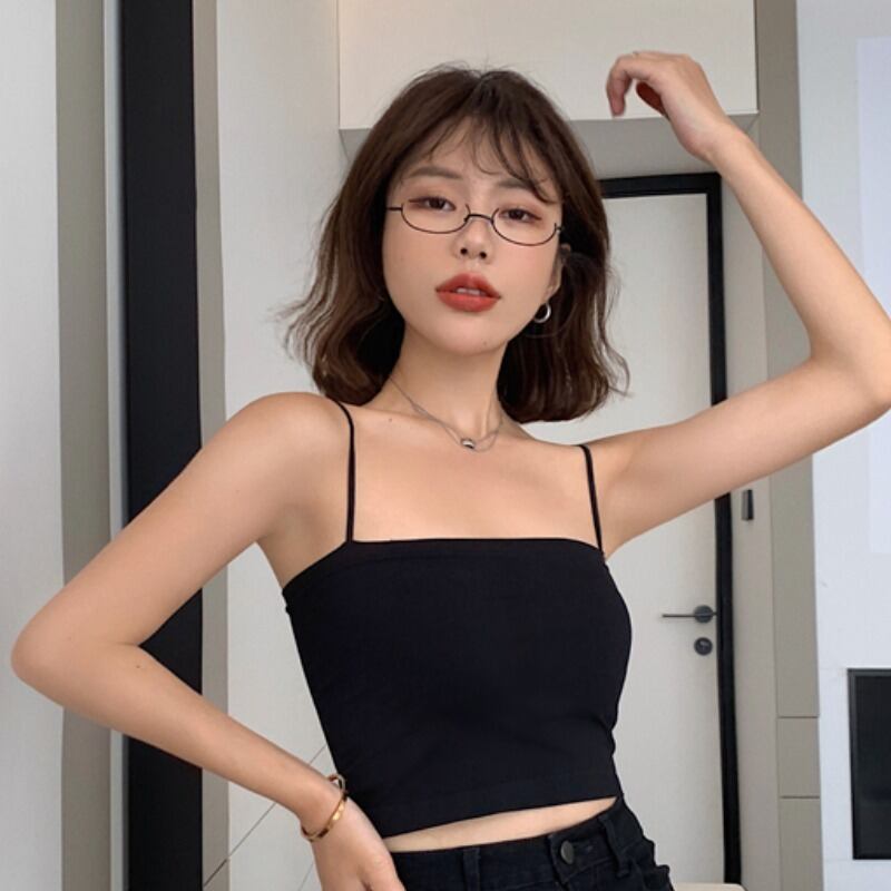 サマーブラック薄手カラートップス 夏物 YY-ファッション79218374947