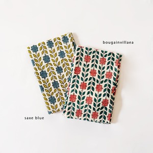 Block print cotton flower handkerchief