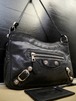 ◆BALENCIAGA バレンシアガ ジャイアントヒップ 男女可 レザー ショルダー バッグ 黒◆ スタイリッシュなシルバーのジャイアントスタッズ♪