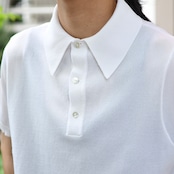 white knit polo