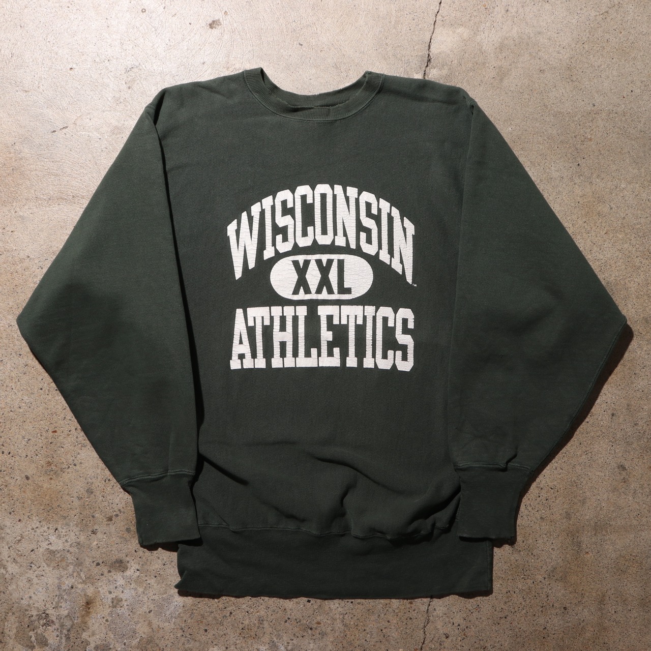 美品 XL 90s USA 三段 リバースウィーブ スウェット チャンピオン 緑 グリーン Reverse weave champion