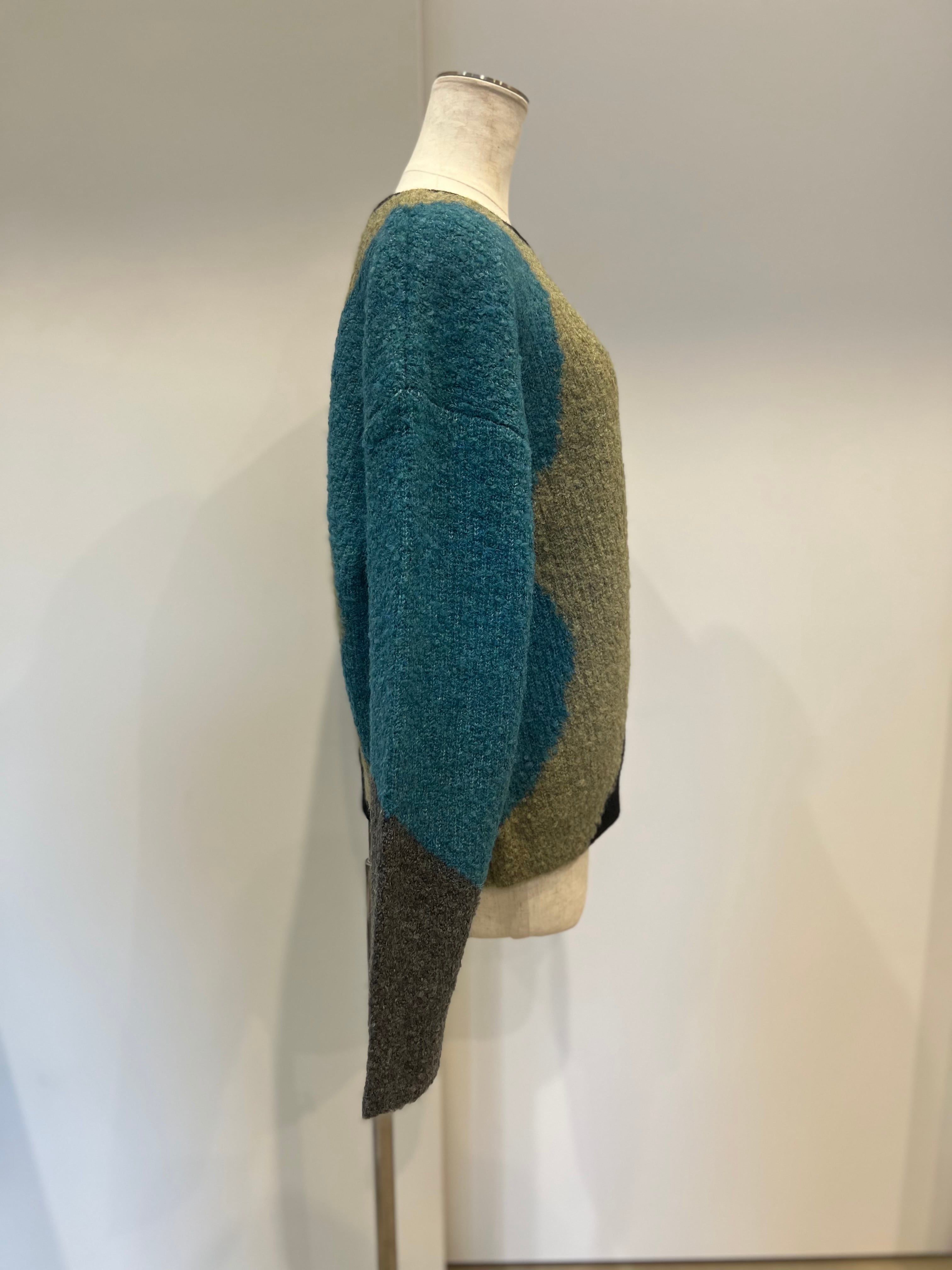 【SELECT】ランダムカラーブロックニット　29-0452