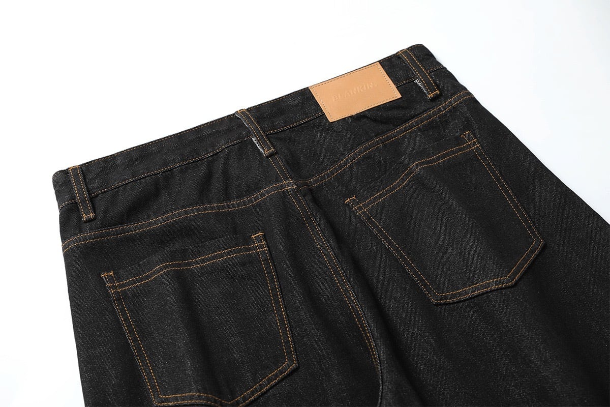 フロントポケット刺繍デニムパンツ / Front Pocket Embroidered Denim
