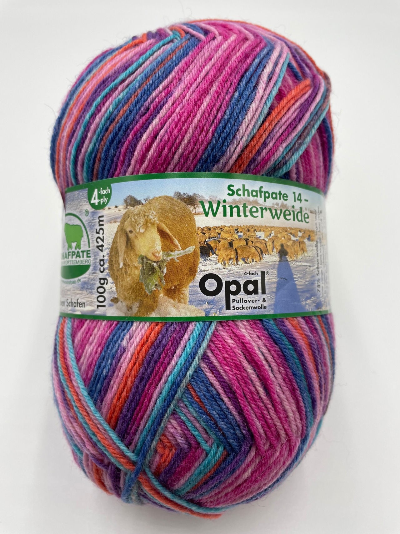 編む手が止まらない毛糸！Opalオパール- シャーフパーテ14 4ply/4本撚り 11192