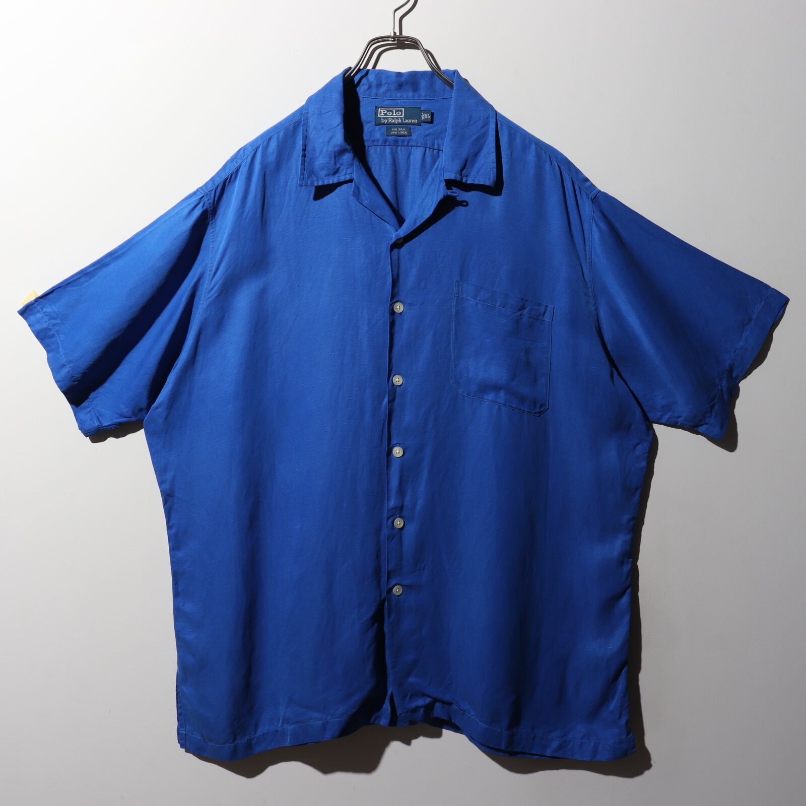 極美品 XL 完全無地 ロイヤルブルー Caldwell 青 ポロラルフローレン  