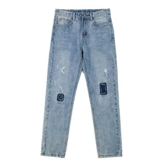 全2色 デニムパンツ ジーパン ジーンズ 刺繍 韓国ファッション