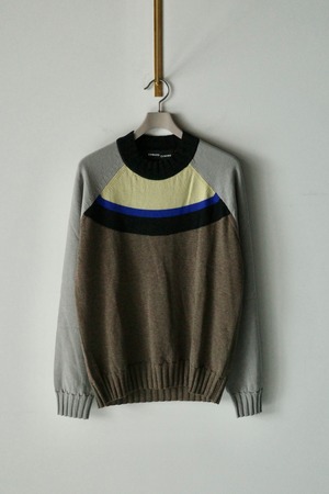 EDWARD CUMING  【OFF THE GRID SWEATER -BROWN-GRAY-OCHRE-】