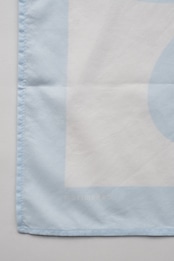 Soft blue Unikko square cotton scarf