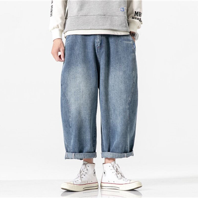 【新作】【送料無料】 Yidao Vintage Spring ese Retro Washed Jeans Men's Straight Street Hip Hop Wide LegPants-アリババ レトロ ストリート スプリング 春物 ワイドレッグ ワイドパンツ ビンテージ hip6-16114353211589