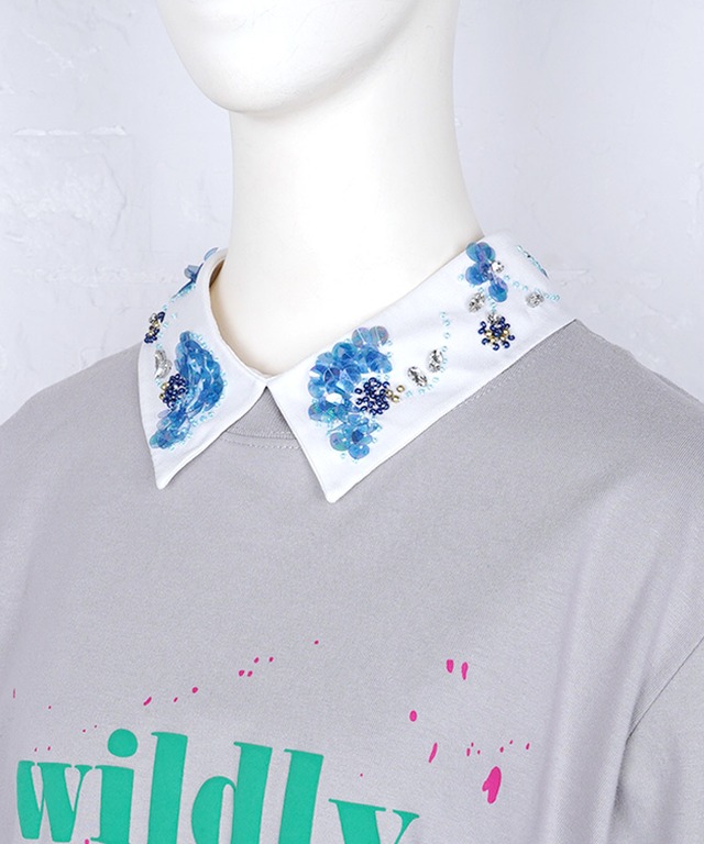 【直営店限定ITEM】シェルスパンコールフラワーフェイクカラー (WHITE)　CQ-48504H