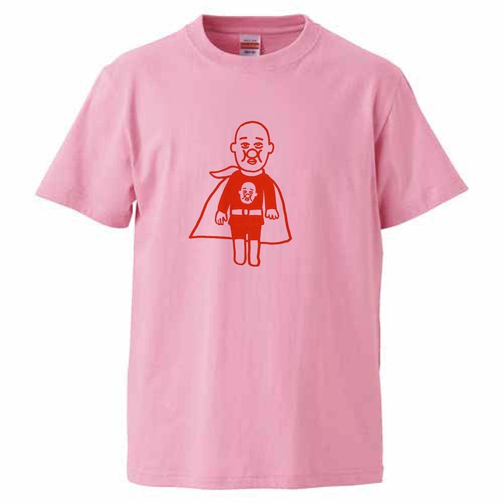 マン（赤ver） / Tシャツ / たけやすせいこ /  -WHITE/NATURAL/PINK-