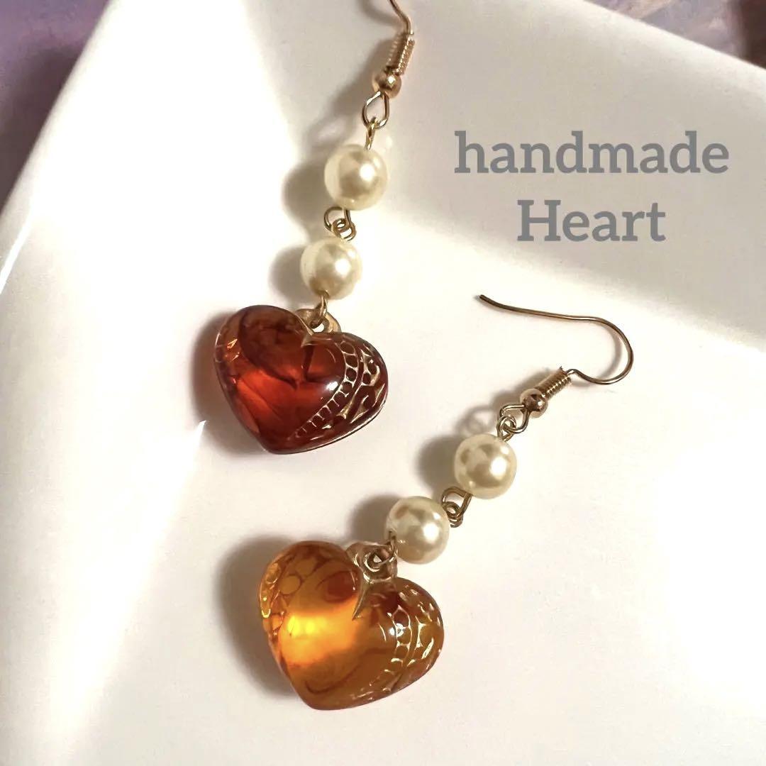 【no.1155】ブラウン　ラメ　ハンドメイドアクセサリー　ピアス　イヤリング no.1155】ブラウン ラメ ハンドメイドアクセサリー ピアス イヤリング