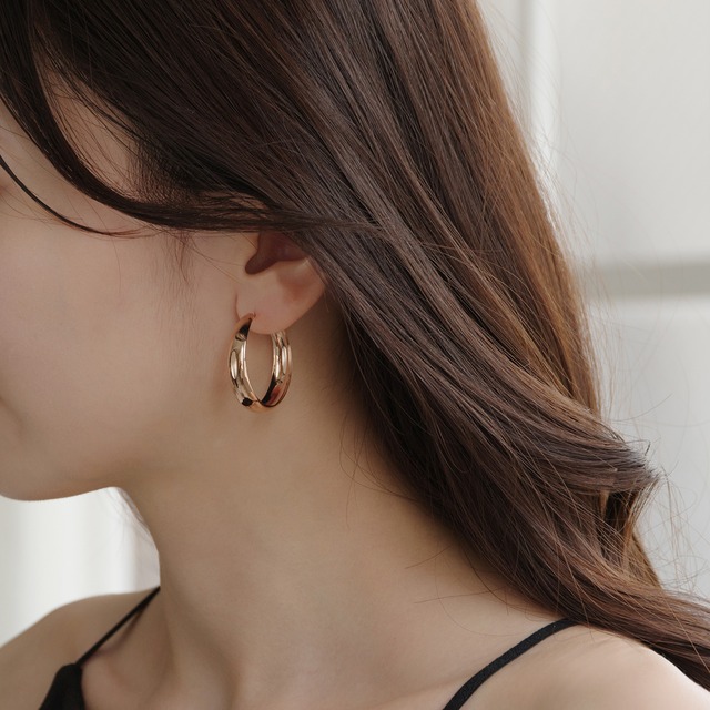 K18ピンクゴールド 直径30mm フープピアス【MKM0041P1】