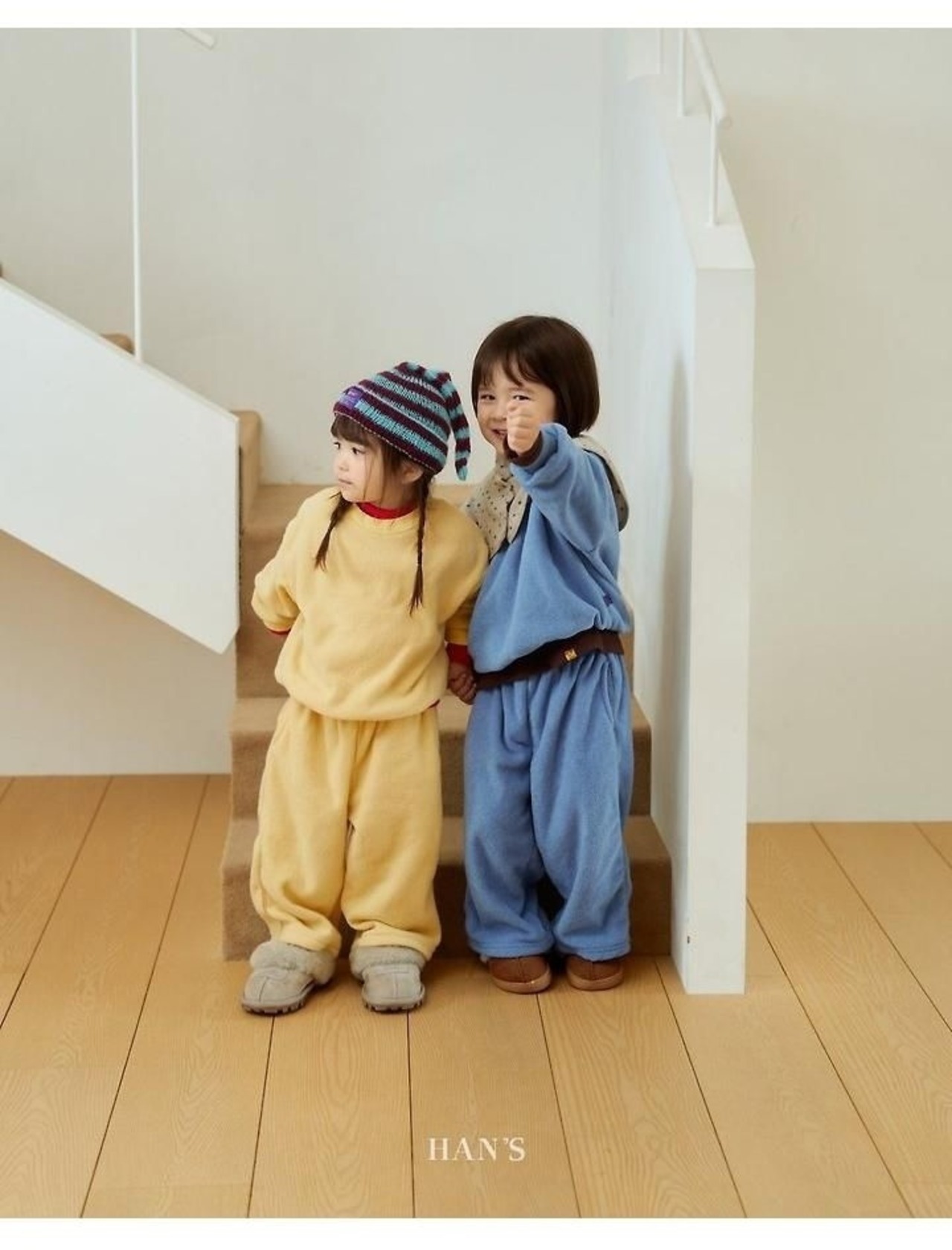 ハンス / Hans / テリーフリースパンツ / 韓国子供服 / キッズ / 26winter〖取寄〗*XXS~JS*