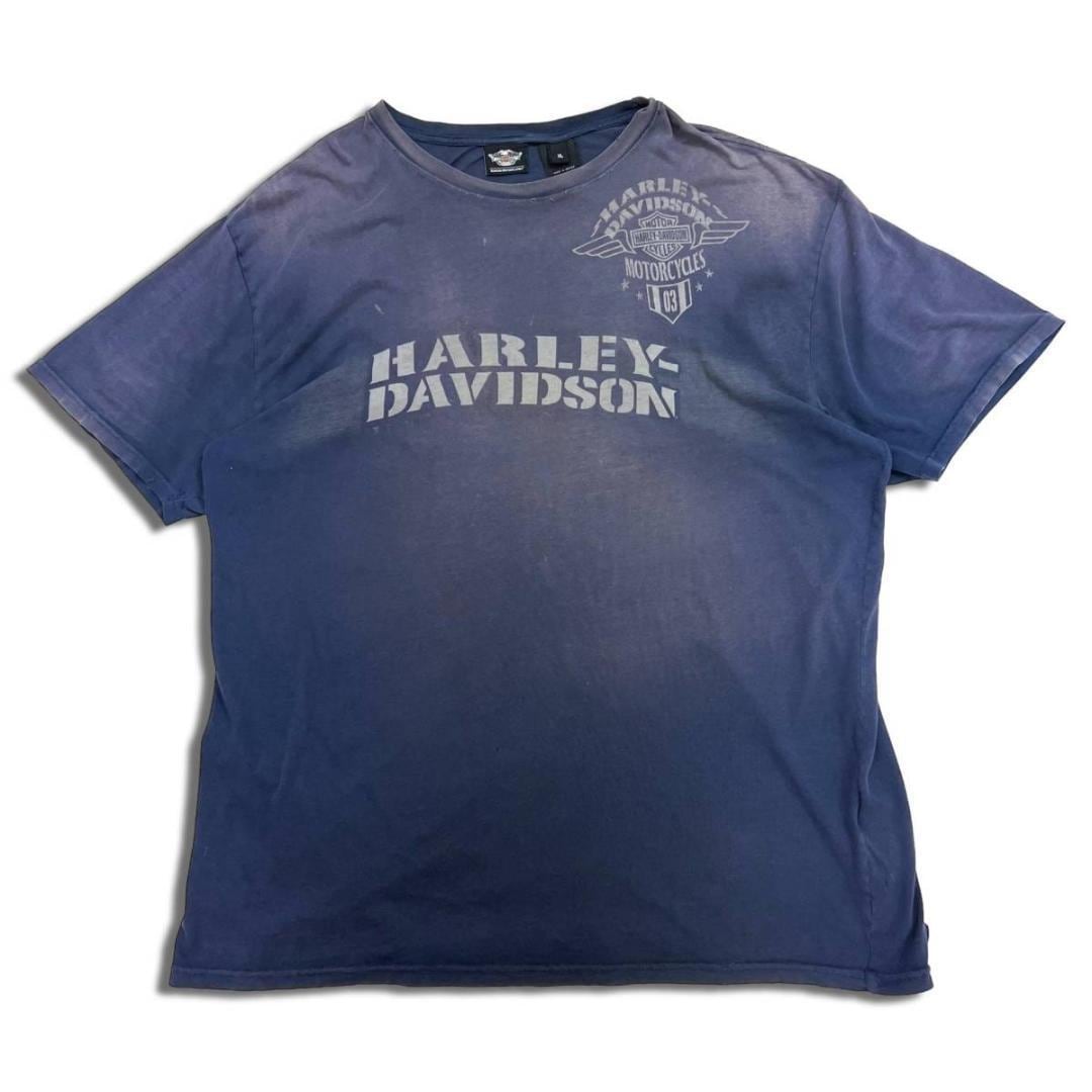 ハーレーダビッドソン Tシャツ XL ネイビー Harley Davidson 古着