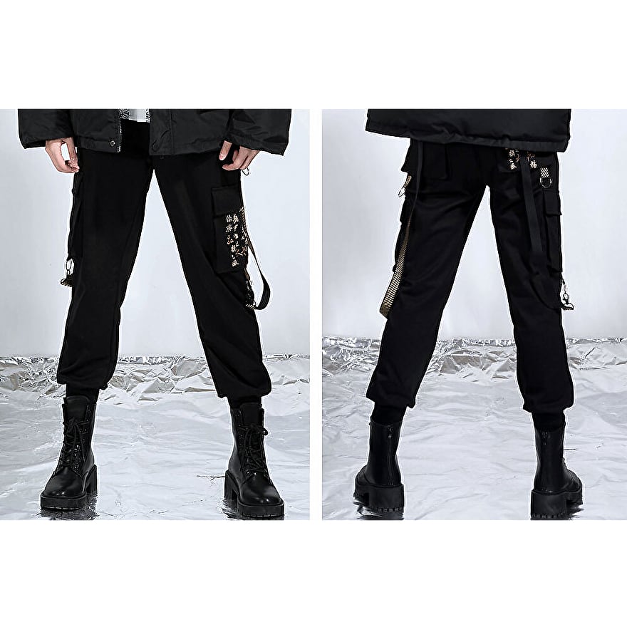サブカル 服 地雷系 通販 パンツ サイドポケット ストラップ