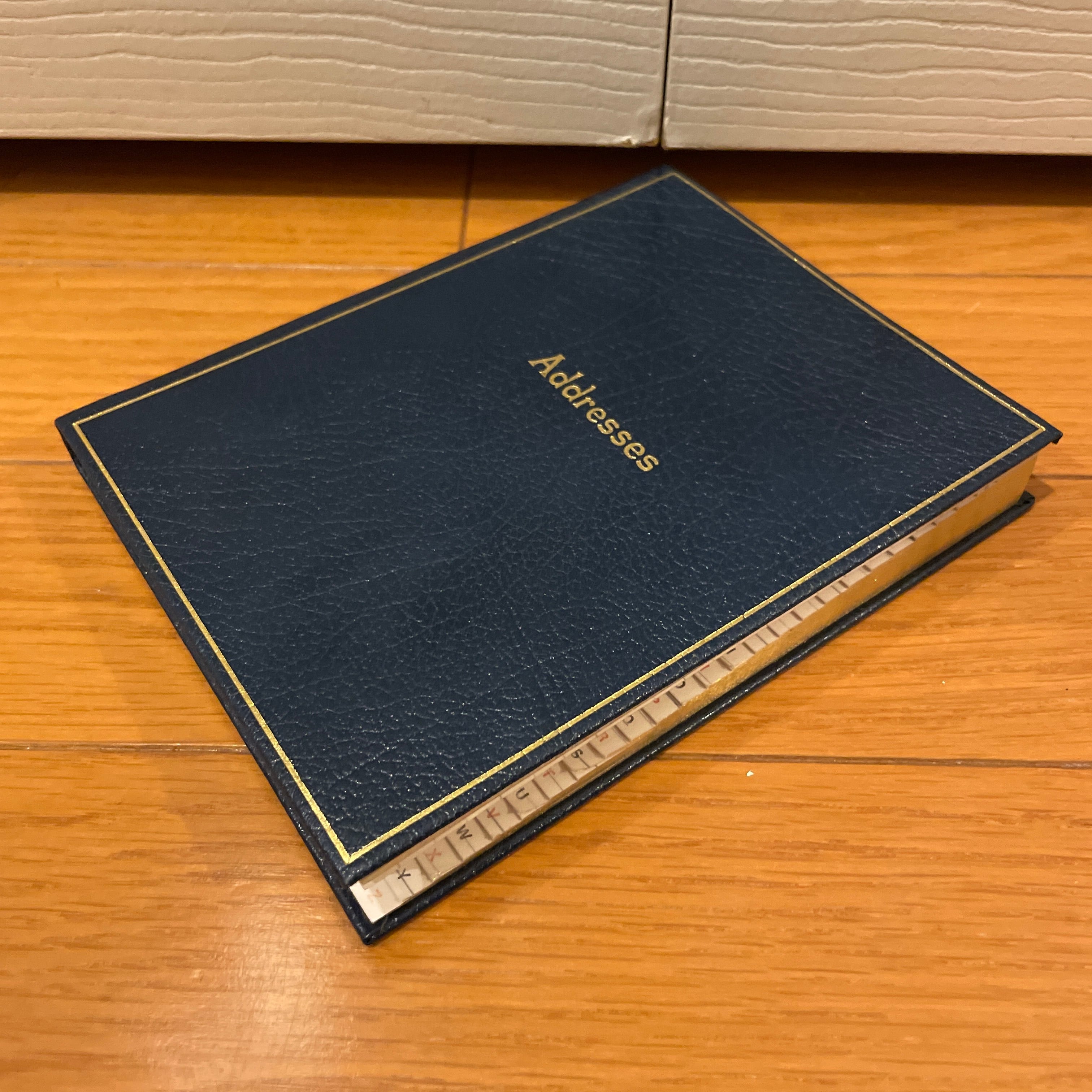 Smythson London Addresses アドレス帳 ネイビー 本革 | Honey Antique