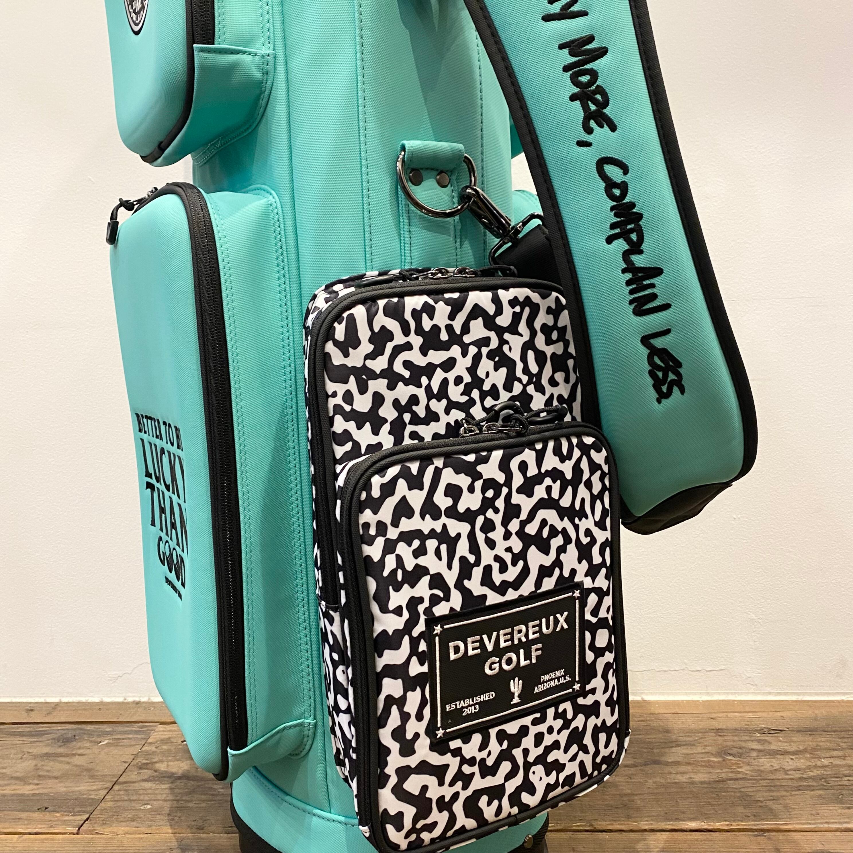 DEVEREUX GOLF】ディープサイドポケットキャディーバッグ (AQUA