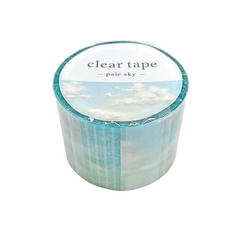 ② マインドウェイブ さん ダイカット Clear Tape 空 sky 2点 マインドウェイブ 透明クリアテープ95129 pale sky 空・くも 30mm