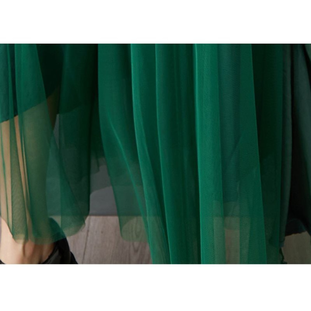 チュール ボタンディテール スカート 00171