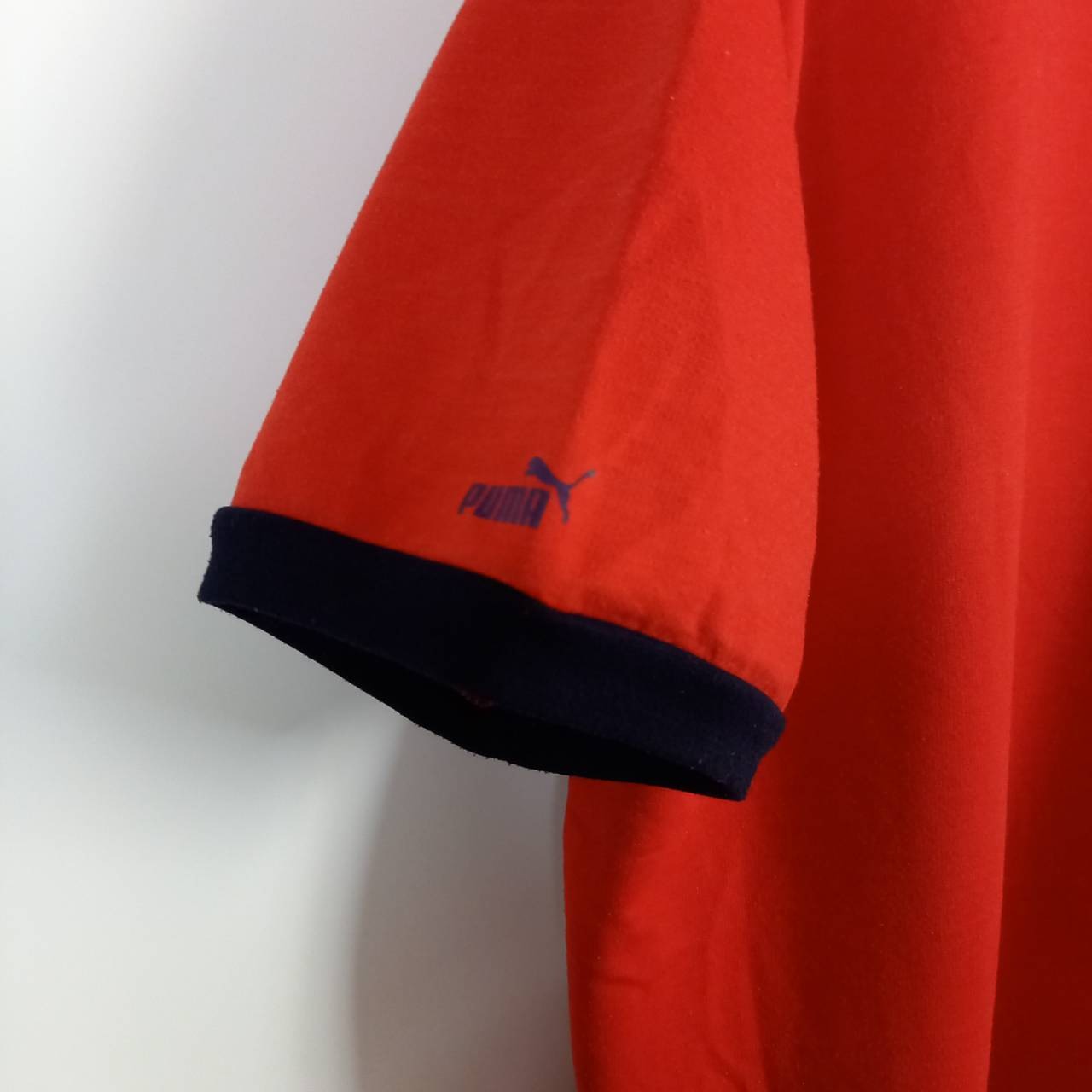 90s　ヴィンテージ　プーマ　Tシャツ　リンガーT　半袖　プリント　オレンジ　M