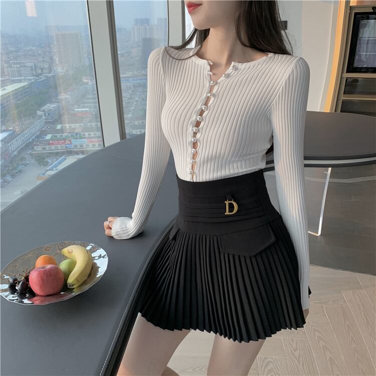 プリーツスカート ハイウエスト ミニスカート ショート丈 スカート ミニ丈 シンプル ガーリー フェミニン カジュアル 韓国 オルチャン 韓国ファッション 新作 春夏 春 夏 Om 595 Musubi Me 韓国 オルチャン レディースファッションのお店